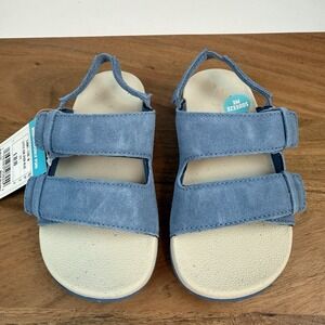 New NWT Little Kids Reef Little Ojai Suede Blue Sandals Shoes Size 11 C